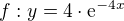 $f: y=4\cdot \mathrm{e}^{-4x}$