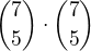 ${7\choose5}\cdot{7\choose5}$