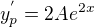 $y_p^{'} = 2Ae^{2x}$