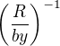 $\(\frac{R}{by}\)^{-1}$