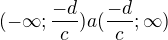 $(-\infty;\frac{-d}{c}) a (\frac{-d}{c};\infty)$