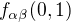 $f_{\alpha\beta}(0,1)$