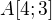 $A[4;3]$