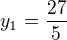 kopírovat do textarea $y_1=\frac{27}{5}$