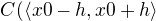 $C(\langle x0-h, x0+h \rangle$