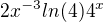 $2x^{-3}ln(4) 4^x$