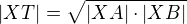 $|XT| = \sqrt{|XA|\cdot |XB|}$