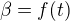 $\beta=f(t)$