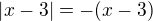 $\left|x-3\right|=-(x-3)$