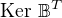 $\mathrm{Ker}\ \mathbb{B}^T$