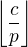 $\left\lfloor \frac{c}{p}\right\rfloor$