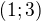 $(1;3)$