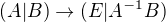 $(A|B)\to (E|A^{-1}B)$