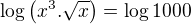 kopírovat do textarea $\log{\(x^3.\sqrt{x}\)}=\log{1000}$