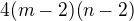 $4(m-2)(n-2)$