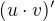 $(u\cdot v)' $