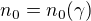 $n_0=n_0(\gamma)$