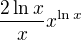 $\frac{2 \ln x}{x}x^{\ln x} $