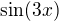 $\sin (3x)$