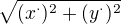 $\sqrt{(x^{\cdot })^{2}+(y^{\cdot })^{2}}$