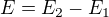 kopírovat do textarea $E=E_2-E_1$