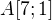 $A[7;1]$