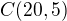 $C(20,5)$
