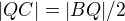 $|QC|=|BQ|/2$