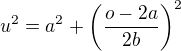 kopírovat do textarea $u^2=a^2+\(\frac{o-2a}{2b}\)^2$