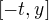 $[-t, y]$