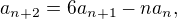 $a_{n+2} = 6a_{n+1} - na_n,$