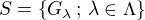 $S =\{G_{\lambda}\,; \,\lambda \in \Lambda\}$