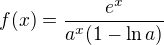 $f(x)=\frac{e^{x}}{a^{x}(1-\ln a)}$