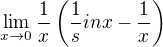 $\lim_{x\rightarrow0}\frac1x\(\frac1sin x-\frac1x\)$