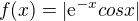$f(x)=|\mathrm{e}^{-x}cosx|$