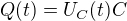 $Q(t)=U_C(t) C$