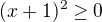 $(x+1)^2\ge 0$