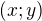 $(x;y)$