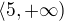 $\langle 5,+\infty)$