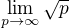 $\lim_{p \to \infty}\sqrt {p}$
