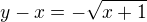 kopírovat do textarea $y-x=-\sqrt{x+1}$