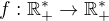 $f:\mathbb{R}^*_+ \rightarrow \mathbb{R}^*_+$