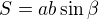 kopírovat do textarea $S=ab\sin \beta $
