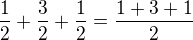 kopírovat do textarea $\frac 12 + \frac 32 + \frac 12=\frac{1+3+1}{2}$