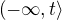 $\left(-\infty, t\right\rangle$