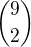 ${{9}\choose{2}}$