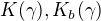 $K(\gamma) , K_b(\gamma)$