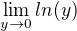 $\lim_{y\to0}ln(y)$
