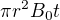 $\pi r^{2}B_{0}t$