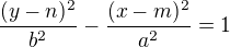 $\frac{(y-n)^2}{b^2}-\frac{(x-m)^2}{a^2}=1$